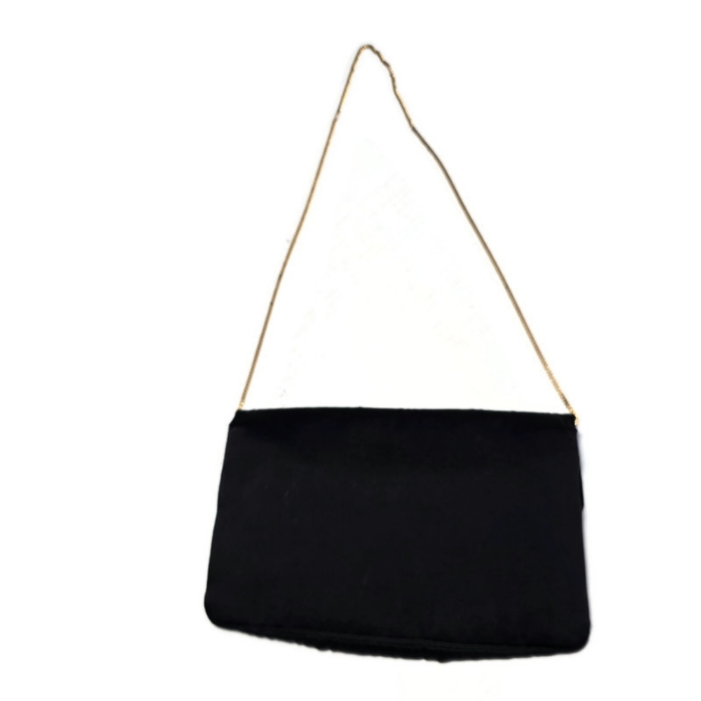 Vintage Black Crown Lewis Handbag Mid Century Modern Handbag, - Picture 2 of 15
